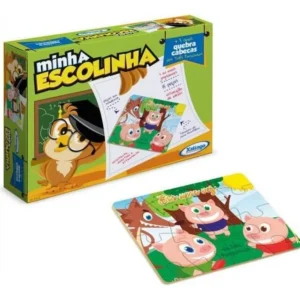 Rompecabezas infantil Los tres cerditos, 15 piezas de madera